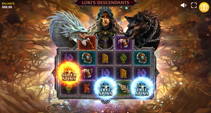 Loki's Descendants - तिरछे Wilds के साथ सर्पेंट फ़ंक्‍शन का ट्रिगर होना